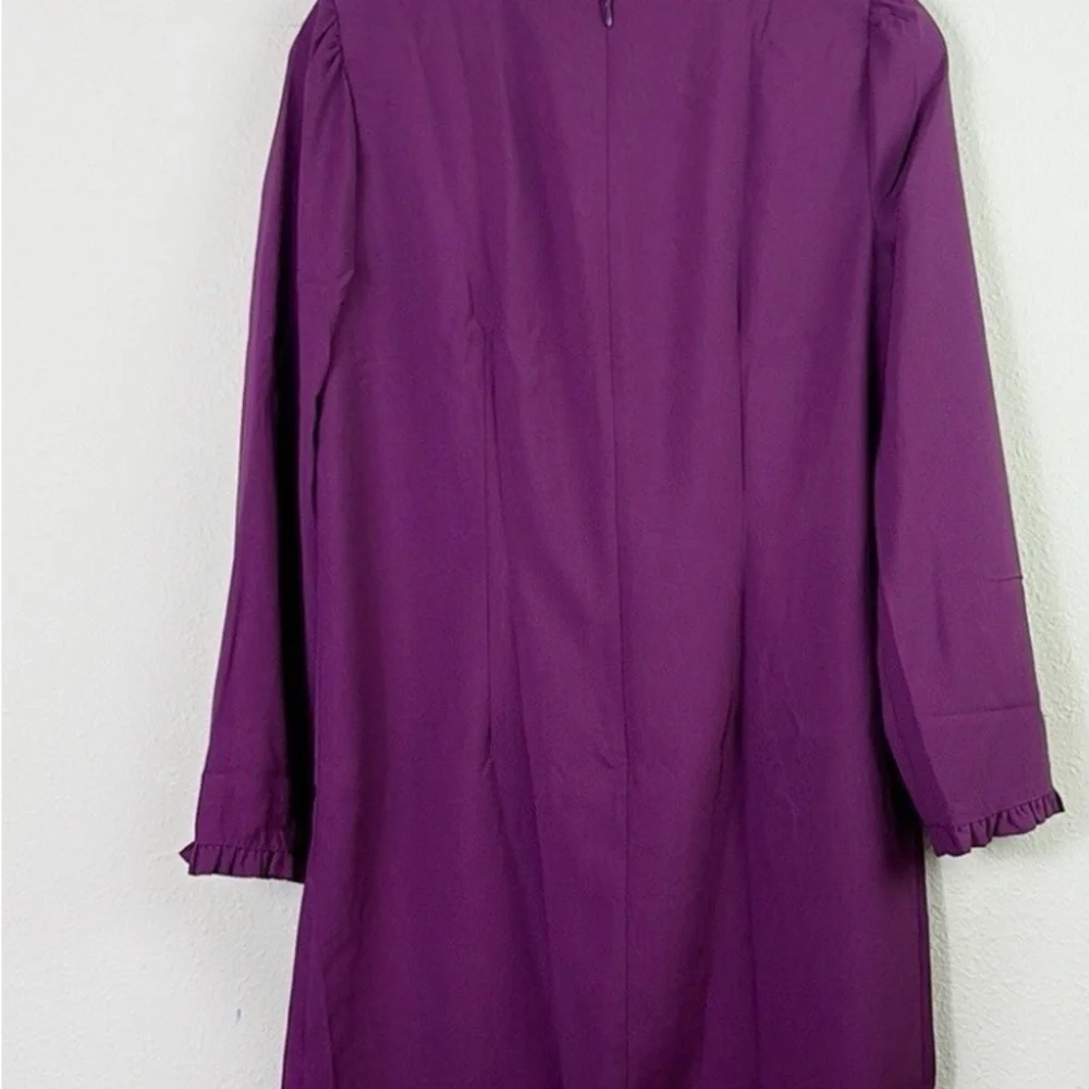 J. Crew Vibrant Purple Long Sleeve Dress